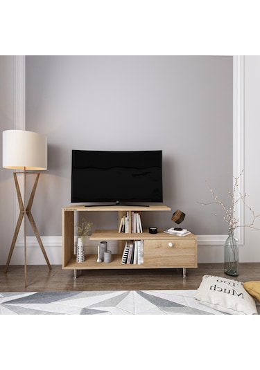 Mıxı Tv Ünitesi Tv Sehpası 120 Cm Meşe