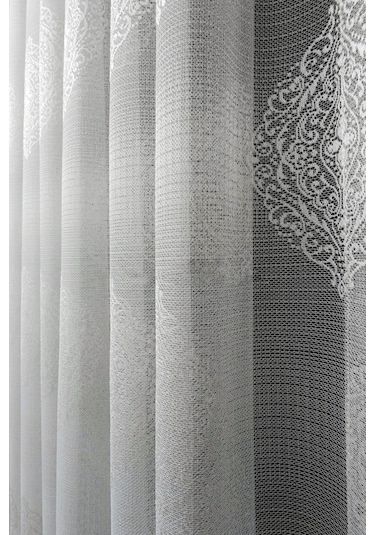 Evdepo Home Damask Kullanıma Hazır Tül Perde (546640830)