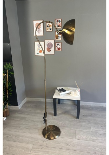 Eskitme Renk Lambader Modern Dekoratif Metal Oturma Odası Çalışma Odası Zemin Lambası Eskitme