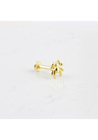 Glorria Altın Örümcek Tragus Piercing Altın