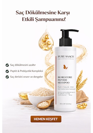 Pure Saach Professional Biorestore Peptide Shampoo 400 ML