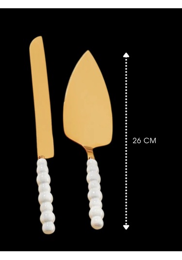 Kitchen & Home. Pasta Dilimleme Ve Servis İçin Spatula Ve Bıçak 378694618 Altın Rengi