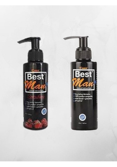 Best Man  Çilekli + Sade Lubricant Jel 2 x 150 ML