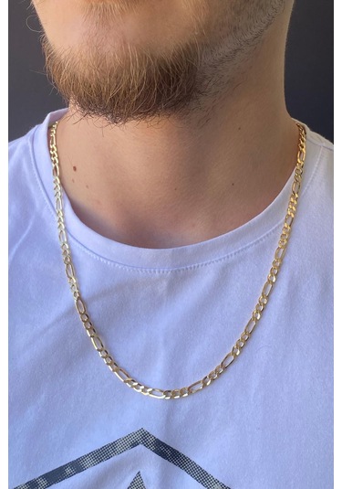 Zümrüt Sarraf 14 Ayar Altın Erkek Figaro Zincir Kolye