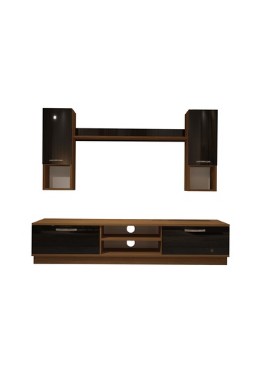 Decoraktiv Eko 5dab Mdf Dvd Tv Ünitesi Tv Sehpası Ceviz - Siyah