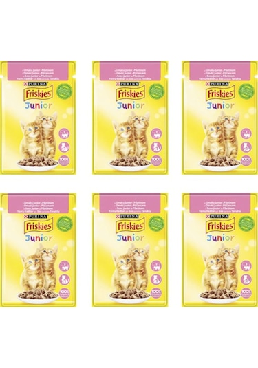 Purina Friskies Junior Tavuklu Pouch Yavru Kedi Yaş Maması 6 x 85 G