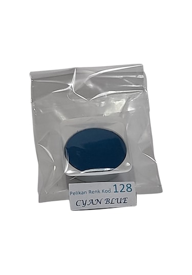 Pelikan Suluboya Tableti Tekli Cyan Blue-cam Göbeği Mavisi