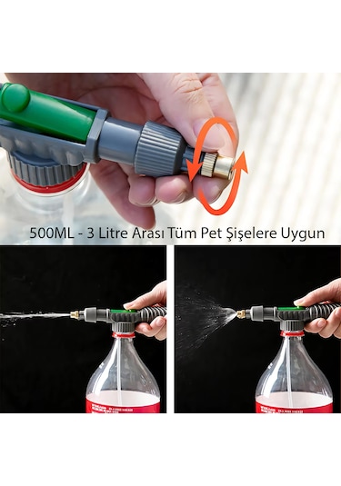 Ayarlanabilir Basınçlı Su Köpük Püskürtme Başlığı Pet Şişelere Uyumlu 1