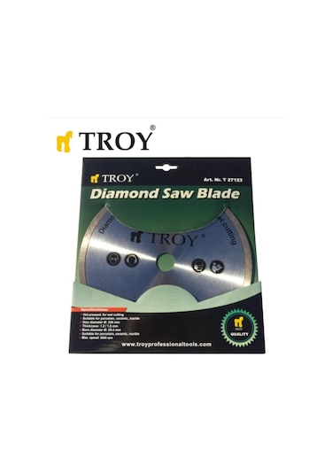 Troy 27123 Mermer Porselen Kesici Elmas Testere, 230mm