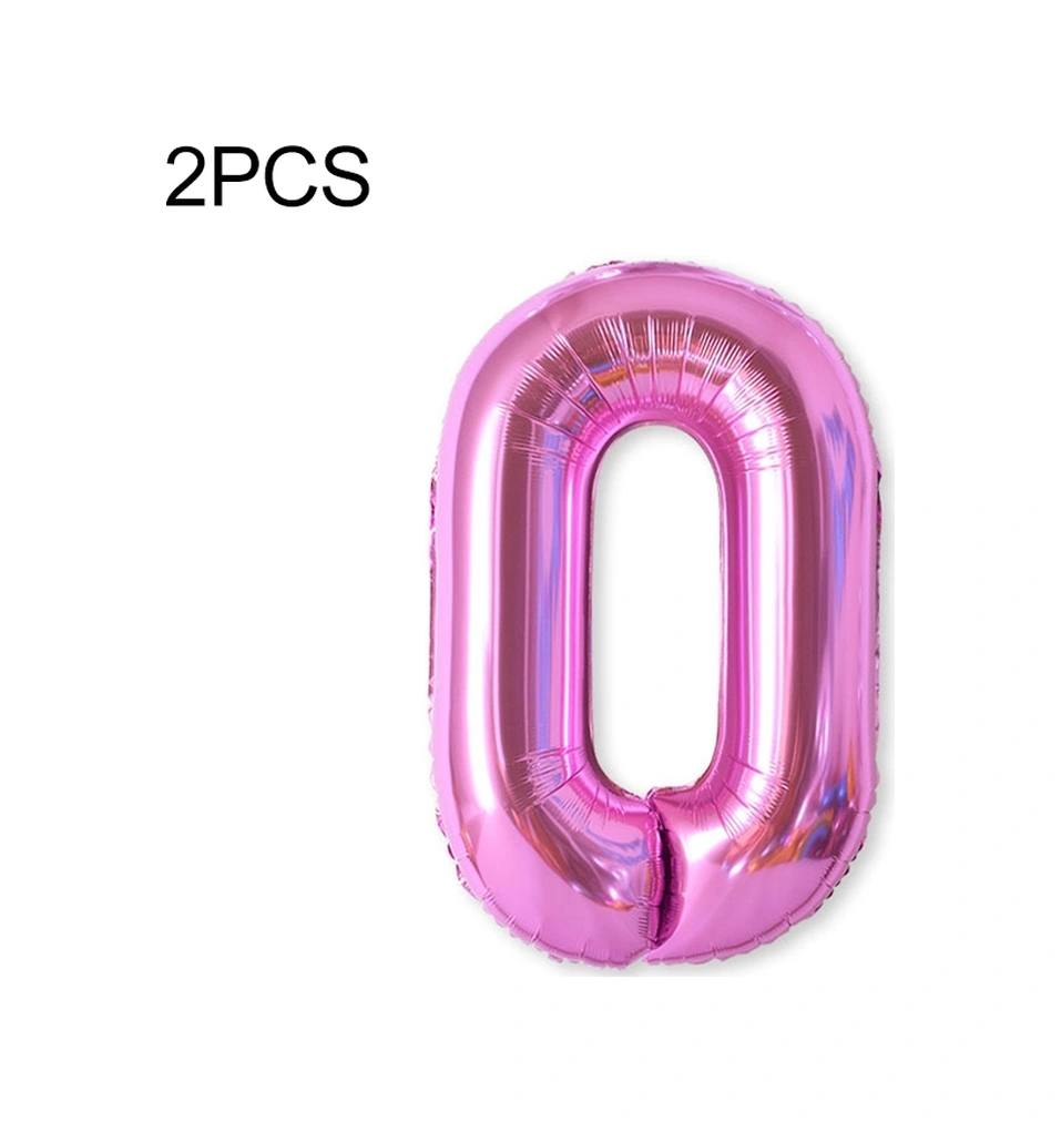 2 Pcs 40 Inch Aluminium Foil Number Balloons Birthday Wedding Engagement Party Decor Kids Ball Supplies 2-rose Red Gül Kırmızısı Altın Gümüş