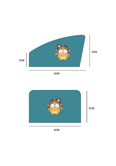 Dancemonkey 4 Adet Araba Pencere Mıknatıs Güneşlik, Isı Yalıtımı, Boynuzlu Takım