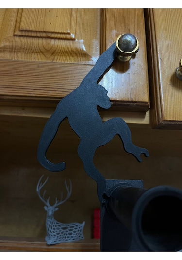 Maymun Şeklinde Muz Askısı - Şık Ve Eğlenceli Mutfak Dekorasyonu Beyaz