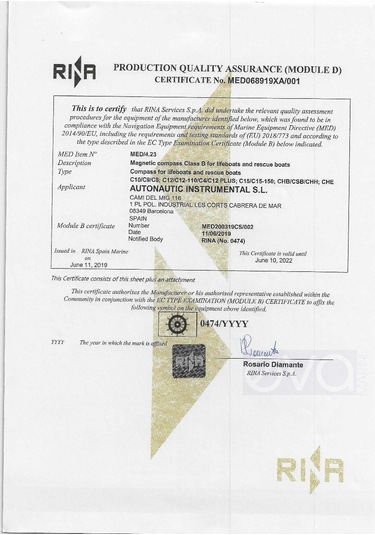 Auto Nautic Pusula C12-001 Tekne Yelkenli Motoryat Siyah