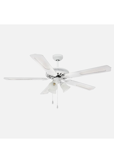 Dlc Karayel 132cm Bakır Motor 3 Lambalı Tavan Vantilatörü Beyaz