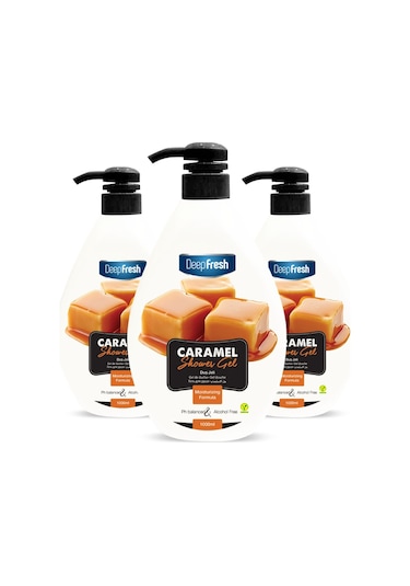 Deep Fresh Karamel Aromalı Duş Jeli 3 x 1 L