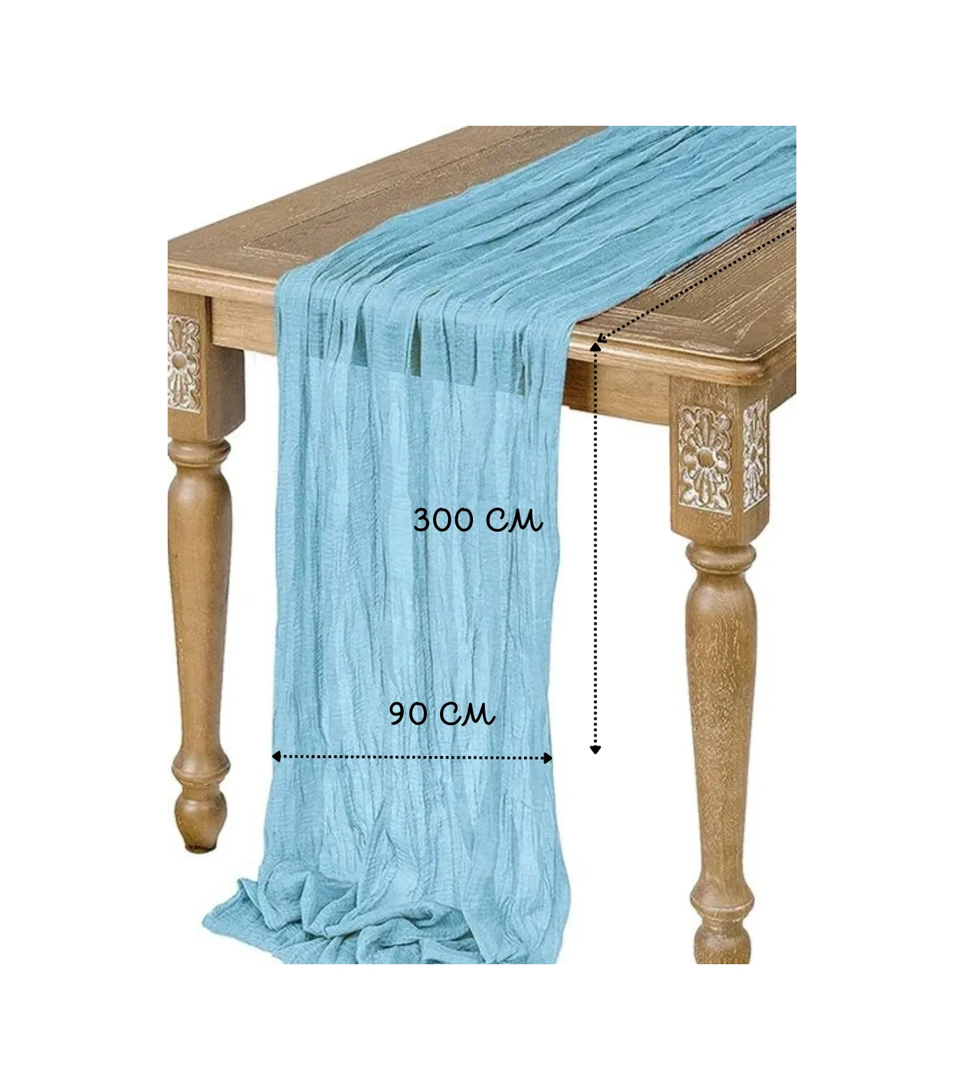 Pener Masa İçin Kumaş Runner Düğün Dekoru 3 M 166244394 Yeşil