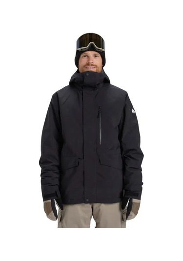 Quiksilver Quıksılver Mıssıon Solıd Jk Erkek Anthracite - Solid Snowboard Ceketi Eqytj03523-11793 Siyah