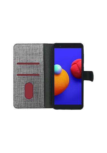 Samsung Galaxy A6 (A600) Kilif Fitcase Fabric Kapakli Cüzdanli 359200657