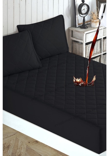 Formeya Adelya Siyah Kapitone Sıvı Geçirmez  TekKişilik  Alez