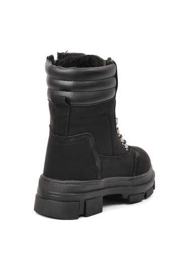 Walkway Sumi-f Siyah-zümrüt İçi Kürklü Fermuarlı Çocuk Bot 001