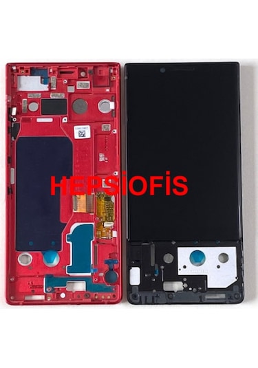 Blackberry Key2 Lcd Ekran Kasalı  Ürün Kırmızı Siyah