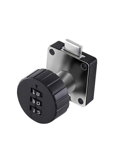 Ebitda Suntek Dolap Kod Kilidi Anahtarsız Siyah-yuvarlak-39x39mm, Kilitli Kapı Yedek Anahtarsız