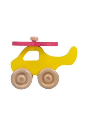 Woodnjoy Wood & Joy Doğal Ahşap Helikopter Hareketli Eğitici Oyuncak
