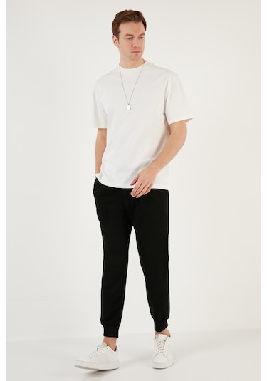 Buratti Pamuklu Relaxed Fit Sıfır Yaka Erkek T Shirt 5905446 Ekru