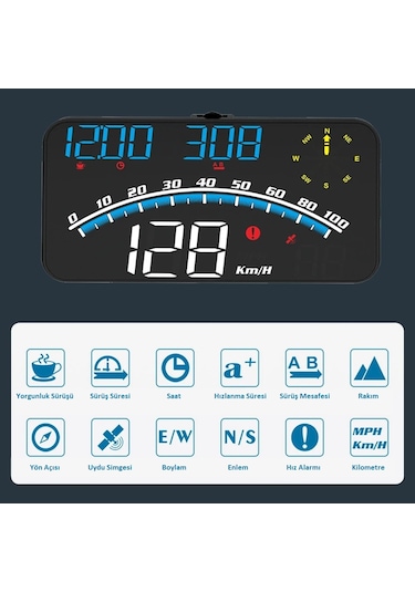 Venaliastore Head Up Display Gps Hud Dijital Hız Göstergesi