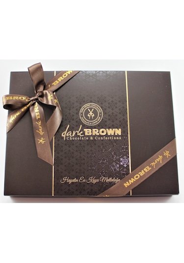 Dark Brown Hediyelik Çikolata 48 Adet Spesiyel Türüf Çikolata Kutusu Gerçek Çikolatadan