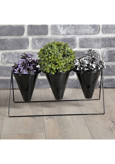 Fullreyon Vıpclass 3 Saksılı Metal Çiçek Standı - Saksılar Dahil - Vss Diğer