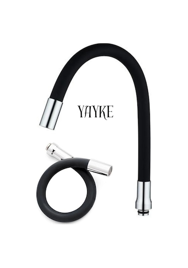 Yayke Siyah Renkli Oynar Başlıklı Musluk Batarya Başlığı Kobar