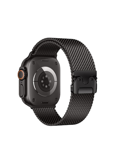 Apple Uyumlu  Watch Ultra 1 / 2 49mm Kordon Titanyum Kelebek Klipsli Milano Loop 121