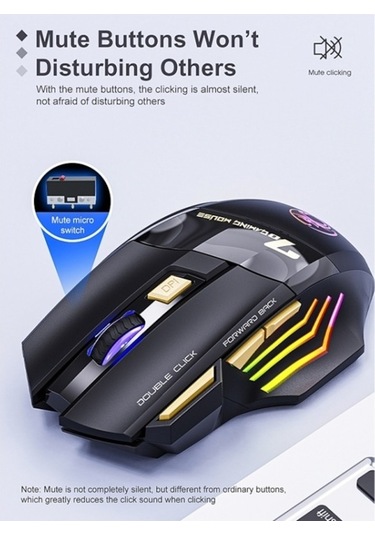 Tongxida Gw-x7 Rgb Wireless Gaming Mouse, Kullanıcı Dostu Optik Farklılık GW-X7