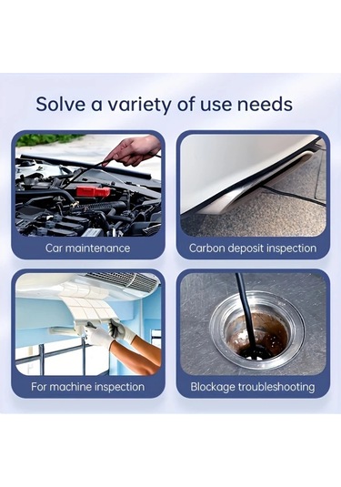 Xuweiwei Inskam 4.3 Ips Lcd Endoskop Kamera Turuncu Tek Lens 8mm 1m 1080p Video Ip67 Su Gecirmez 8 Led Usb Sarj Otomotiv Tesisat Ev Kontrolleri