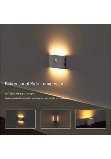 Ranyeek Akıllı Vücut Algılama Lambası - İnsan Geliğinde Aydınlanır, Yatak Odası Ve Gece Lambası, 2 Adet Paketi Beyaz