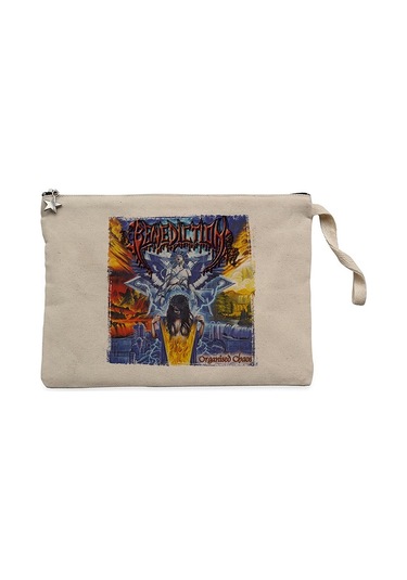 Benediction Organised Chaos Krem Astarlı Cüzdan / El Çantası Krem