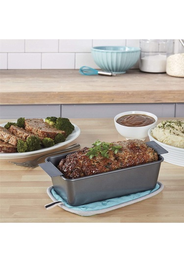 Xurunkeji 12 İnç Chicago Metalik Profesyonel Sağlıklı Köfte Tavası Yapışmaz Barbekü Tepsisi Dikdörtgen Köfte Tavası Ek Raflı Koyu Gri