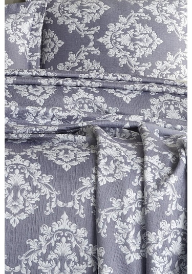 Varol Damasco Çift Kişilk Yatak Örtüsü Grı/cıftkısılık Gri