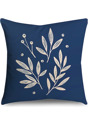 Kuzey Avrupa Geometrik Keten Yastık 45 45 Cm-27 Ekru