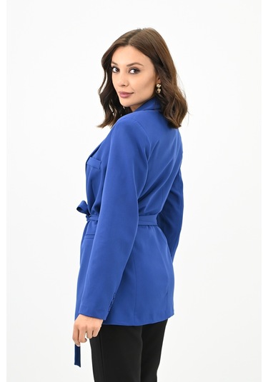 Kadın Kuşaklı Blazer Ceket 9004-1-24 001