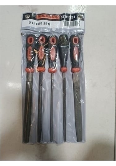 Solestar 5'li Üçgen Yuvarlak Kare Düz Yassı 30 CM Eğe Seti