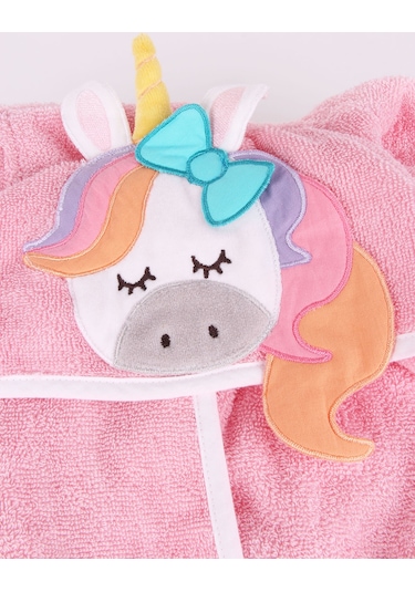 Baveno %100 Pamuklu Unicornlu Çocuk Bornozu