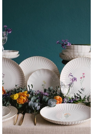 Kütahya Porselen Tiny Miny Yemek Takımı 27 Parça 6 Kişilik Bnlzf27yt4012673 Beyaz - Altın