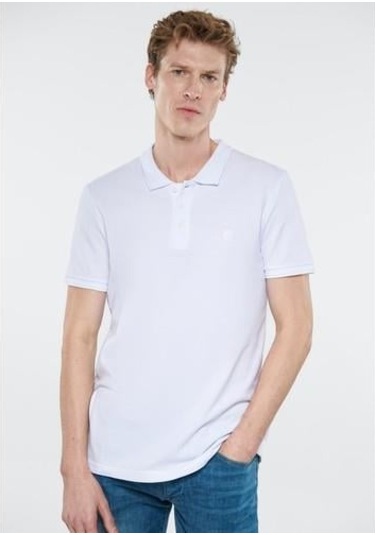 Mavi Polo Tişört-beyaz Beyaz