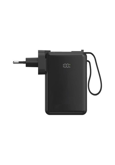 1017 10000 Mah Type-c Taşınabilir 22,5 W Hızlı Şarj Dijital Göstergeli Powerbank Beyaz