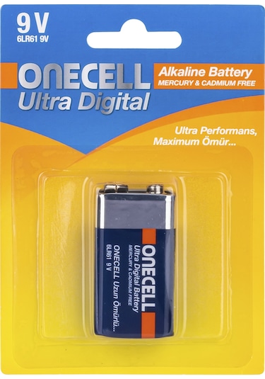 Onecell Ultra Dijital Alkalin 9V Pil