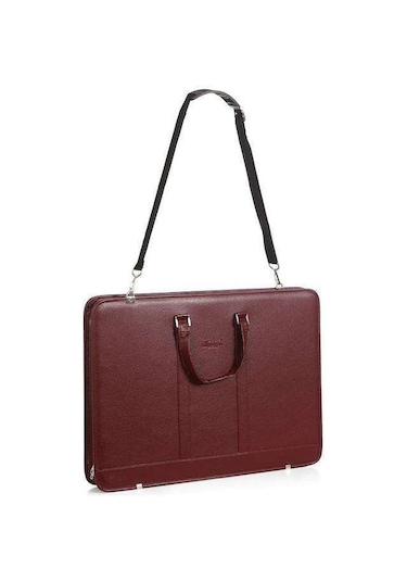 Bback Suni Deri Proje Çantası 40x55 Cm Kırmızı