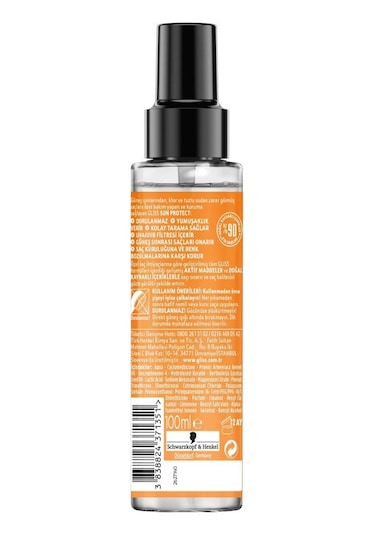 Schwarzkopf Gliss Sun Protect Koruyucu Sprey Saç Bakım Kremi 100 ML