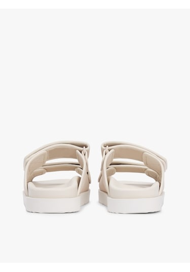 Tommy Hilfiger Double Strap Nubuck Sandal Kadın Bej Terlik - Fw0fw09298 Tommy Hilfiger Double Strap Nubuck Sandal Kadın Bej Terlik - Fw0fw09298